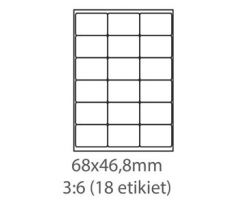 etikety ECODATA Samolepiace 68x46,8 univerzálne biele (1000 listov A4/bal.) (06804700F)