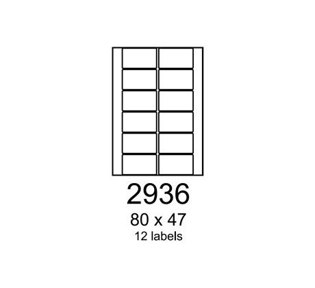 etikety RAYFILM 80x47 univerzálne biele R01002936F (1.000 list./A4) (R0100.2936F)