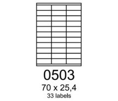 etikety RAYFILM 70x25,4 žlté flourescentné laser R01310503A (100 list./A4) (R0131.0503A)