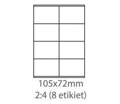 etikety ECODATA Samolepiace 105x72 univerzálne biele (1000 listov A4/bal.) (ECO-10507200F)