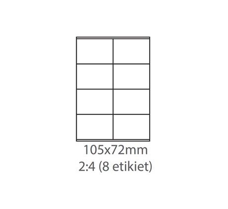 etikety ECODATA Samolepiace 105x72 univerzálne biele (1000 listov A4/bal.) (ECO-10507200F)