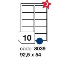 etikety RAYFILM 92,5x54 univerzálne biele R01008039F (1.000 list./A4) (R0100.8039F)