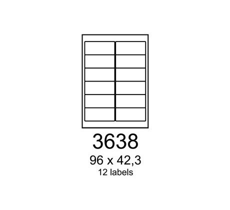 etikety RAYFILM 96x42,3 univerzálne biele R01003638F (1.000 list./A4) (R0100.3638F)