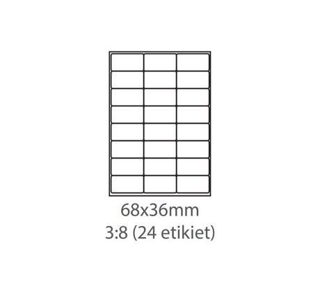 etikety ECODATA Samolepiace 68x36 univerzálne biele 24ks/A4 (1000 listov A4/bal.) (ECO-06803600F)