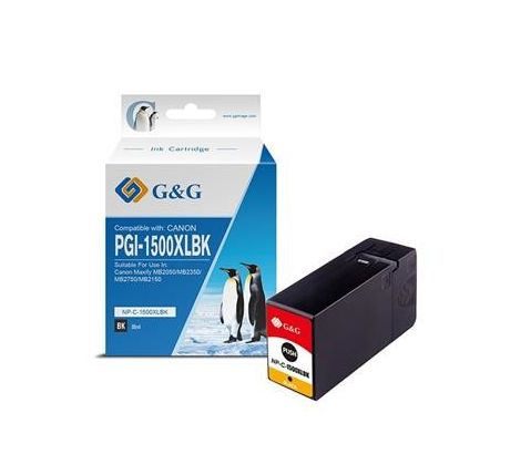 alt. kazeta G&G pre CANON PGI-1500XLBK Maxify MB2050/MB2350 (36ml/BK) (NP-C-1500XLBK/C(PG))