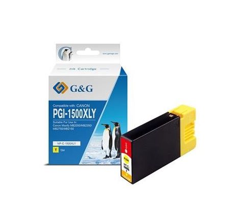 alt. kazeta G&G pre CANON PGI-1500XLY Maxify MB2050/MB2350 (11.5ml/Y) (NP-C-1500XLY/C(PG))