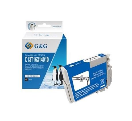 alt. kazeta G&G pre EPSON C13T16314010 WF-2010W / WF-2510WF / WF-2520NF / WF-2530WF / WF-2540WF (17ml/BK) (NP-R-1631XLBK)