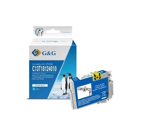 alt. kazeta G&G pre EPSON C13T18124011 XP-102 / XP-202 / XP-205 / XP-30 / XP-302 / XP-305 / XP-402 / XP-405 (10ml/C) (NP-R-1812C)