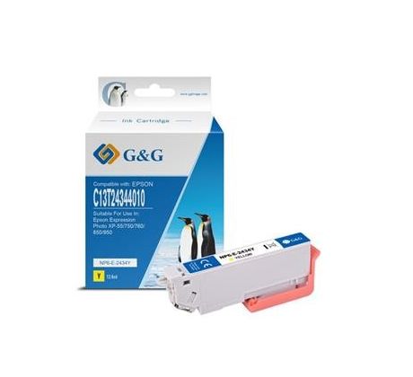 alt. kazeta G&G pre EPSON C13T24344010 XP-750 / XP-850 (13,8ml/Y) (NP-R-2434XLY)