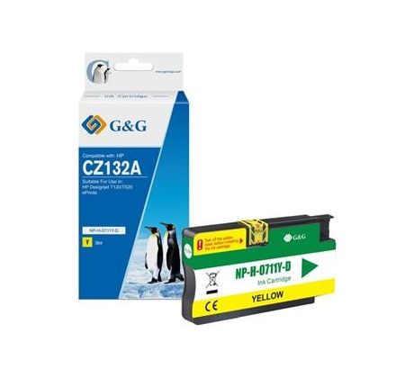 alt. kazeta G&G pre HP CZ132A(HP 711) Desingnjet T120 / T520 (29ml/Y) (NP-H-0711Y(HP711 with chip wit)