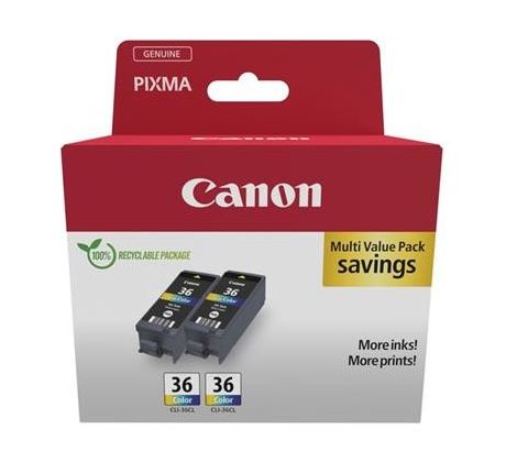 kazeta CANON CLI-36 color TWIN PIXMA iP100/iP110/TR150, mini 260 (2x 249 str.) (1511B025)