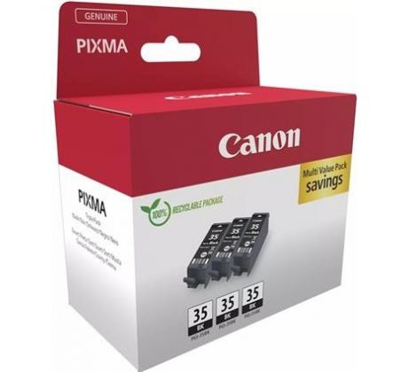 kazeta CANON PGI-35BK black TRIPLE PIXMA iP100/iP110/TR150 (3x 191 str.) (1509B028)