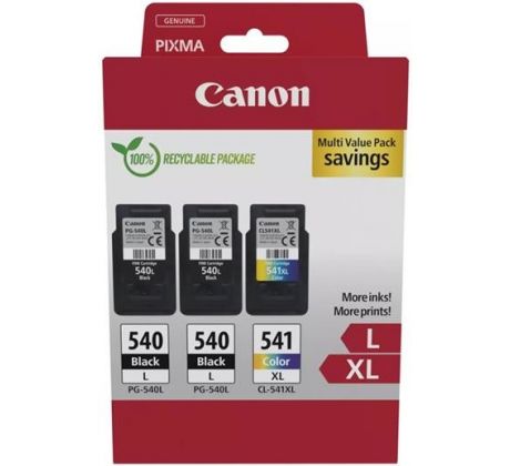 kazeta CANON PG-540 L black (2x) + CL-541 XL color (1x) MG2150/3150 (5224B017)