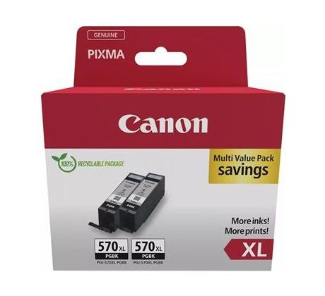 kazeta CANON PGI-570PGBK XL black TWIN MG 5750/5751/6850/6851/7750/7751 (2x 500 str.) (0318C010)