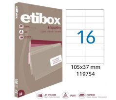 Etikety univerzálne 105x37mm Etibox A4 100 hárkov