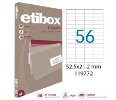 Etikety univerzálne 52,5x21,2mm Etibox A4 100 hárkov