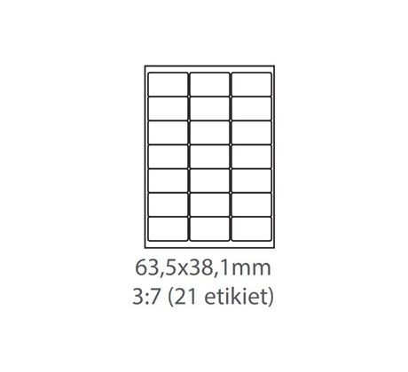 etikety ECODATA Samolepiace 63,5x38,1 univerzálne biele (1000 listov A4/bal.) (ECO-63,5x38,1-1000)