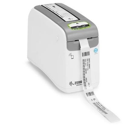 Zebra DT Printer ZD510 Wristband; ZPL II, XML, 300 dpi, EU and UK Cords, USB, USB Host, Ethernet, 802.11, BT (ZD51013-D0EB02FZ)