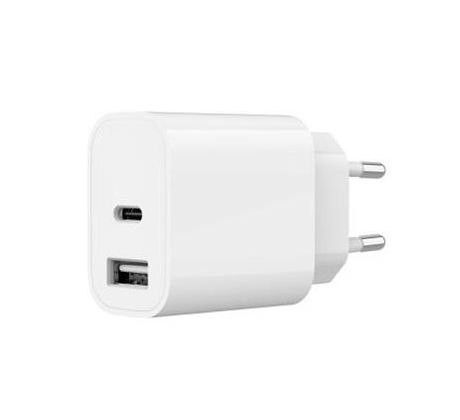 2-port universal USB charger (A+C), 2.4 A, white (TA-UC-2AC12-01)