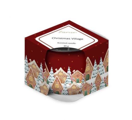 Emocio Sklo Dekor 70x62 mm Christmas Village (Enchanted Sparkle), vonná sviečka