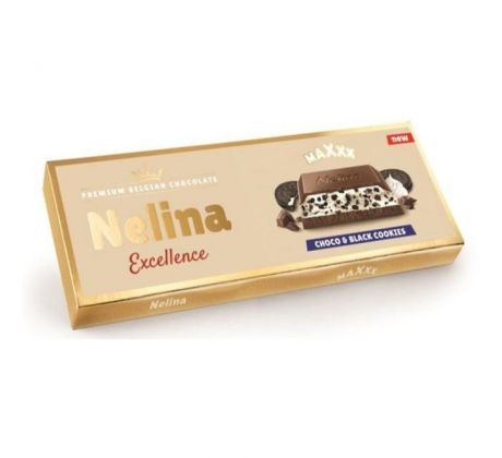 Nelina Premium Excellence čokoláda s kakaovými sušienkami 250g