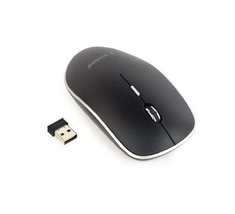 Silent wireless optical mouse, black (MUSW-4BS-01)