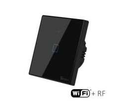 dotykový vypínač čierny WiFi+RF Sonoff TX3-1CH (12071)