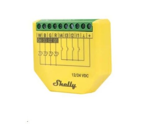 Shelly Plus RGBW PM - modul riadenia LED pásikov 12/24V (WiFi) (SHELLY-PLUS-RGBW-PM-1651)