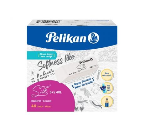 Guma bez PVC Pelikan S+S 40 L krémová 40 ks