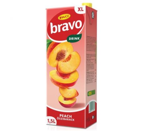 Ovocný nápoj Bravo Broskyňa 1,5 ℓ