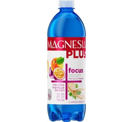 Minerálna voda MAGNESIA Plus Focus marhuľa, marakuja, ženšen 6 x 0,7 ℓ