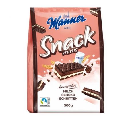 Oblátky Manner Snack Minis čokoládové 300 g