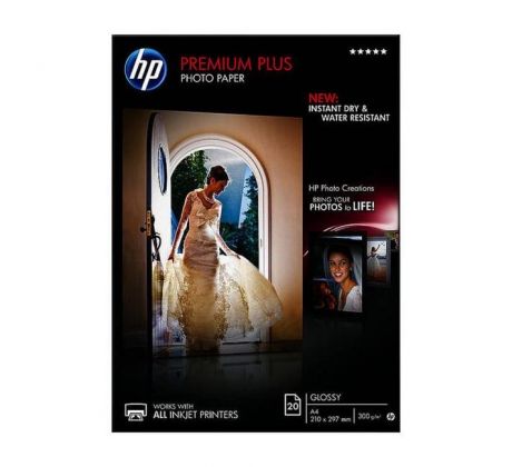 Fotopapier HP inkjet premium plus, lesklý, A4, 300g, CR672A