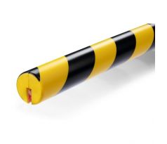 Ochrana hrany profil E8R, žlto-čierna, samolepiaca