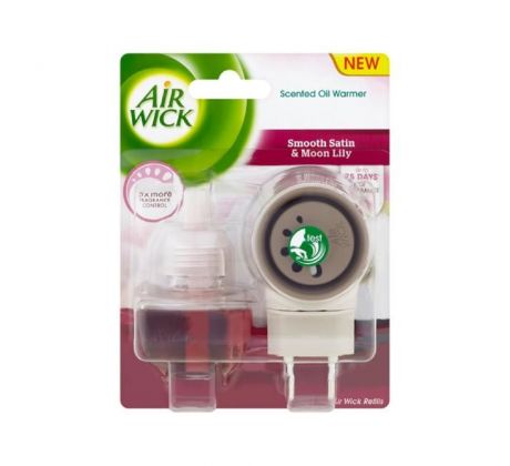 Air Wick elektrický osviežovač + náplň 19 ml Jemný satén a mesačná ľalia 19 ml