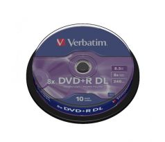 Verbatim DVD+R 8x DL 8,5GB cake 10 ks