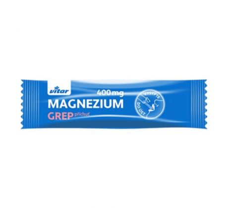 Vitar MAGNÉZIUM 400 mg+ vitamíny B6 a C s príchuťou grepu, (20sáčkov)