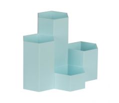 Stojan na perá včelí plást tyrkysový